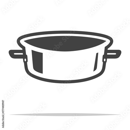 Cooking pot outline icon transparent vector isolated