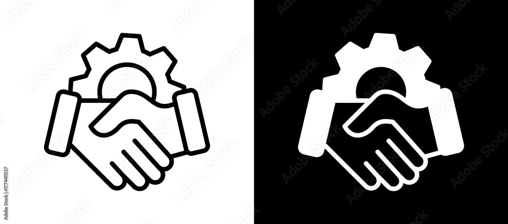 Obraz premium Collaboration linemixed icon