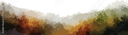 Abstract watercolor painting background brown green and white colors for use as wallpaper or texture