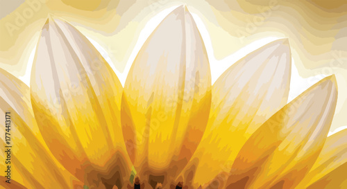 Close-up of sunflower petals bright yellow floral design perfect for summer backgrounds