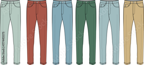 Colorful Jeans Collection Stylish Denim Pants for Casual Fashion