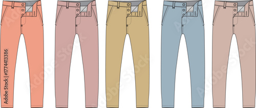 Colorful Pants Collection Fashionable Trousers in Various Shades