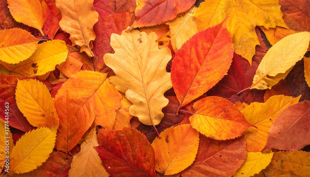 custom made wallpaper toronto digitalAutumnal Symphony - A Tapestry of Vibrant Fall Leaves.