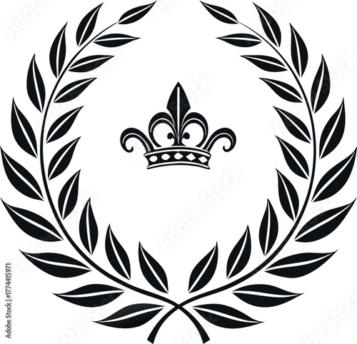 Elegant floral line art vector illustration featuring botanical design elements with leaves and blossoms, useful for invitations, logos, and decorative frames