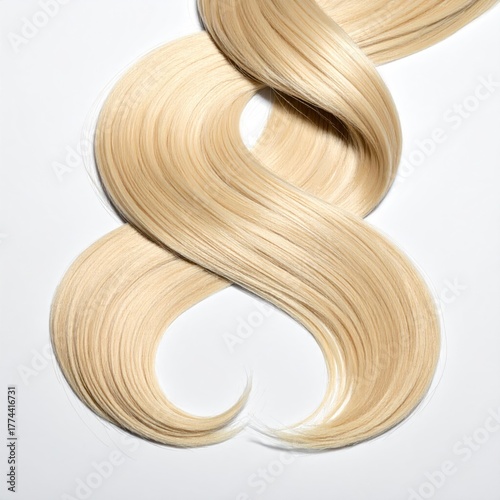 Blonde Hair Swirl - A Close-Up of Healthy, Shiny Locks.