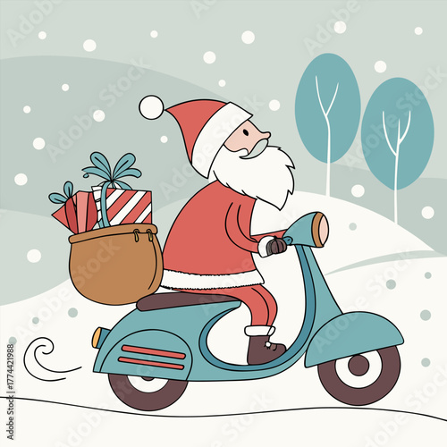 Santa's Scooter Holiday Delivery