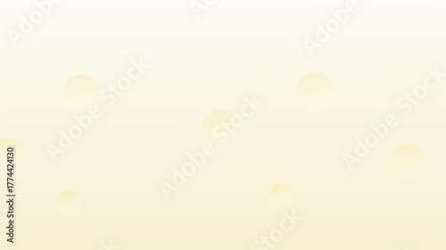 light gold circle bokeh brighten sparkle float on soft white and yellow background