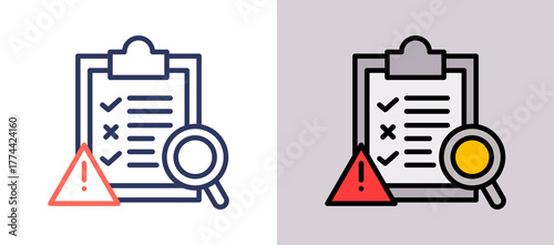 Risk Assessment multistyle icon