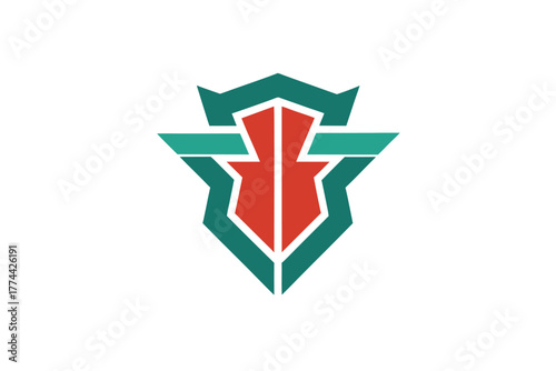 Flat simple illustration of a vector file icon on white background