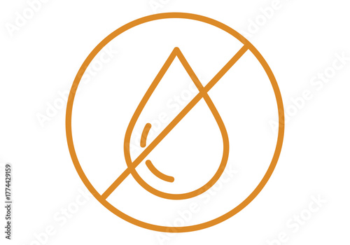 No Water Waterproof Icon.