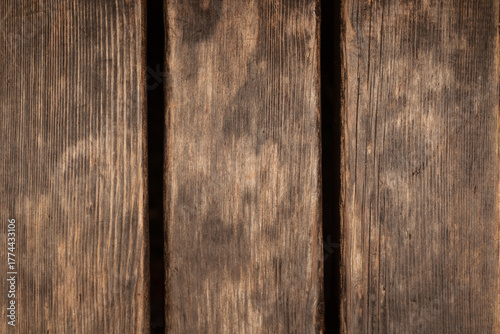 Wallpaper Mural Dark wooden planks texture brown color Torontodigital.ca