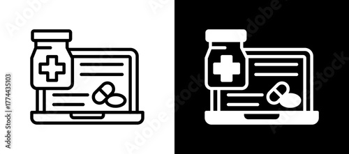 Online Prescription linemixed icon
