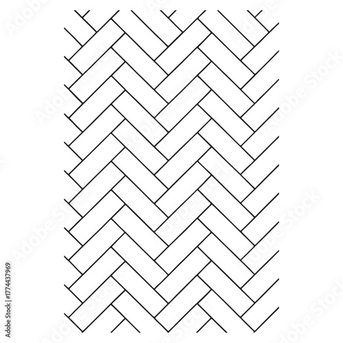 Seamless herringbone pattern flooring illustration