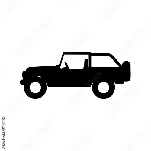 Silhouette of a Jeep Wrangler showcasing its iconic design and adventurous spirit