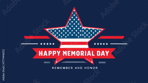 Happy Memorial Day Poster in Memory of Our Heroes