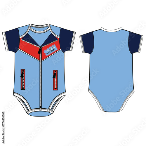 baby boy fashion jogging  bodysuit print vector