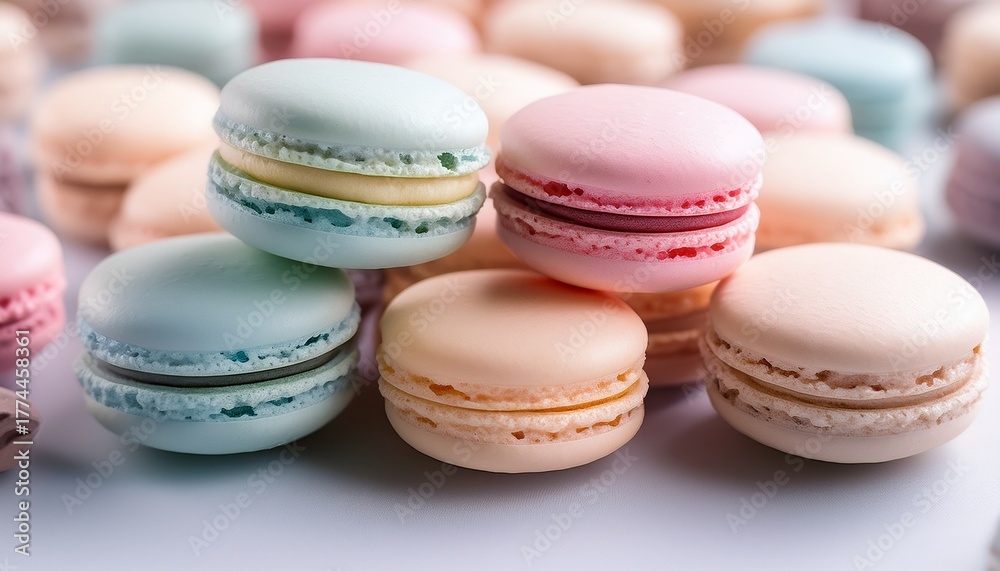 Obraz premium Macarons In Pastel Colors