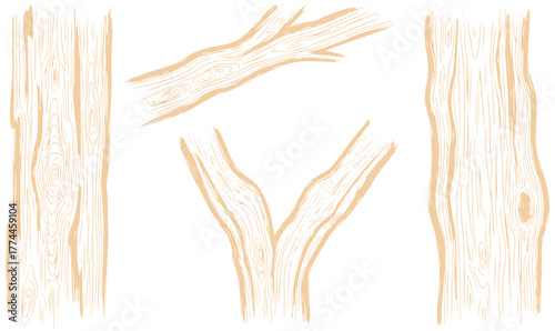 Beautiful vector wood grain textures provide natural warmth, perfect for organic designs and rustic feel