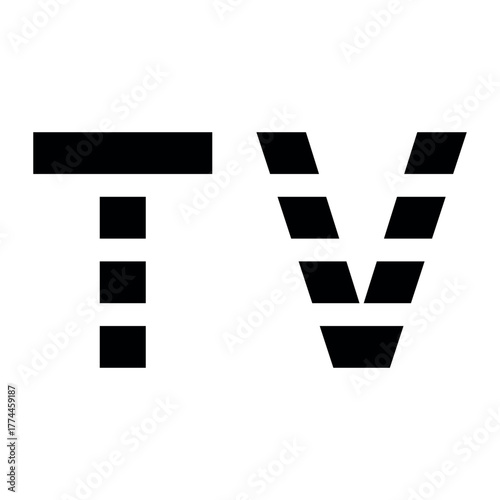 TV Logo for technology, media, or broadcasting themes