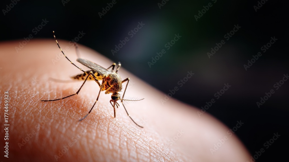 custom made wallpaper toronto digitalMosquito lands on skin causing pain and infection risk Aedes aegypti spreads Zika and Mayaro fever Close up of girl s itchy arm Anti dengue vaccination event