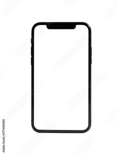 Realistic mobile phone mockup. Isolated cellphone app template. Vector stock illustration png