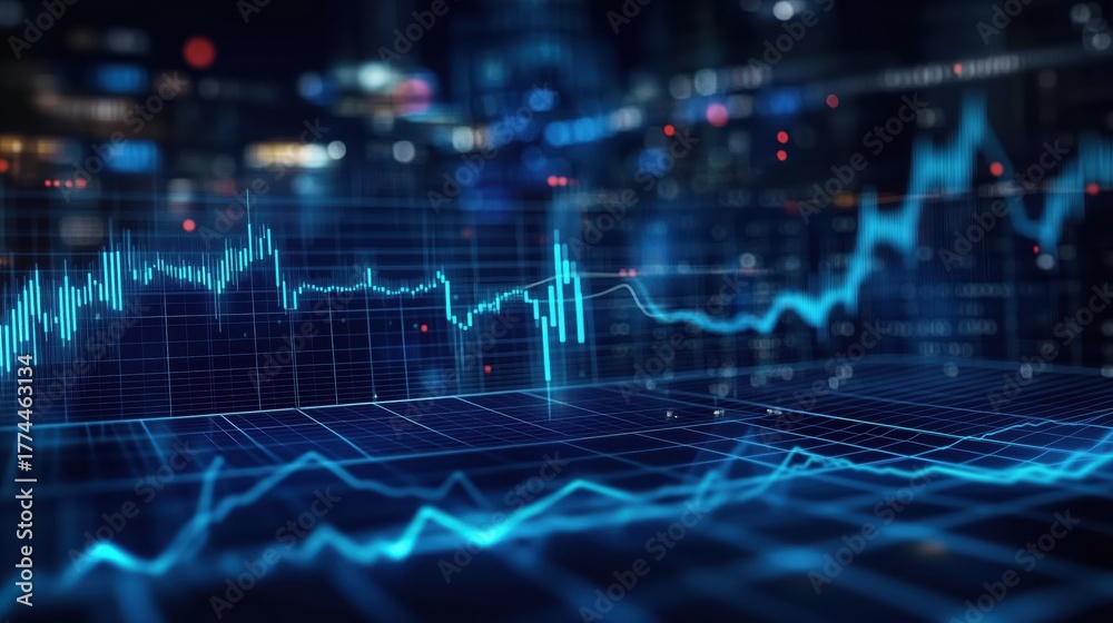 Fototapeta premium Financial Data Visualization