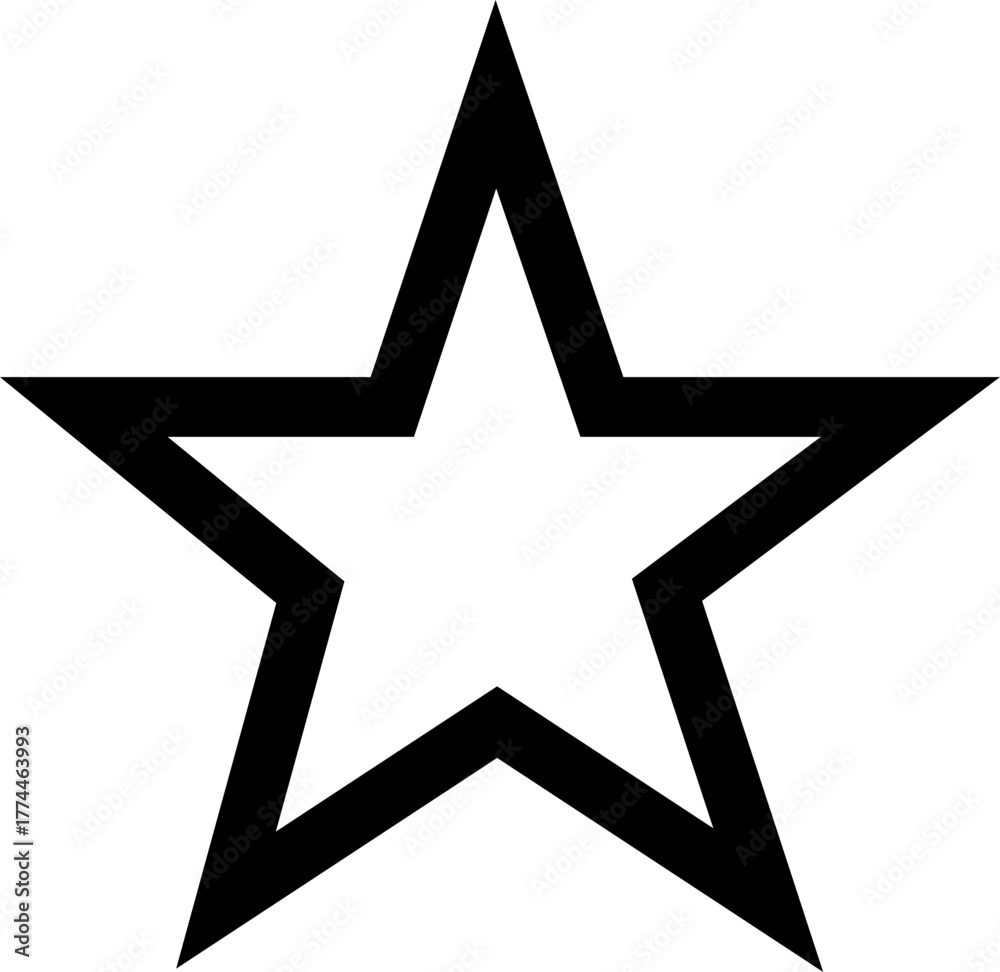 Obraz premium star icon in line style. Sparkle star icon set ,Shine symbol illustration. star glyph icon Stars in modern simple line style. Vector. Modern simple star isolated on transparent background.
