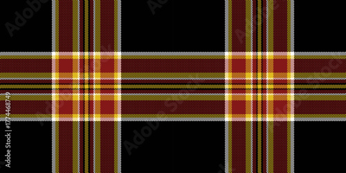 Printing background vector plaid, dog tooth pattern fabric tartan. Hotel seamless texture check textile in black and red colors.