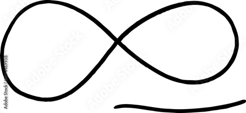 Dynamic abstract freestyle single line art design with bold colors