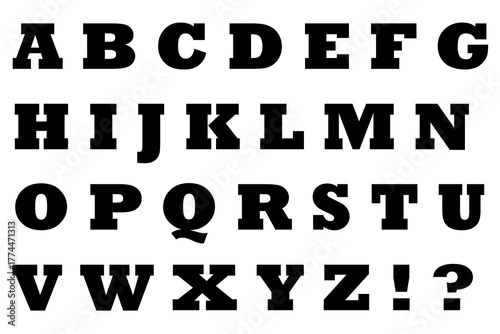 文字 3 アルファベット 大文字 黒