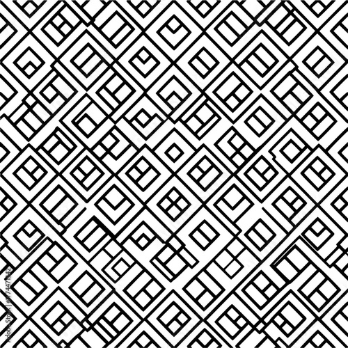Black and white diamond pattern repeating seamlessly for a modern and geometric design look