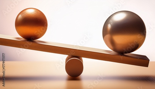 Unbalance By Weight Of Two Spheres On A Seesaw