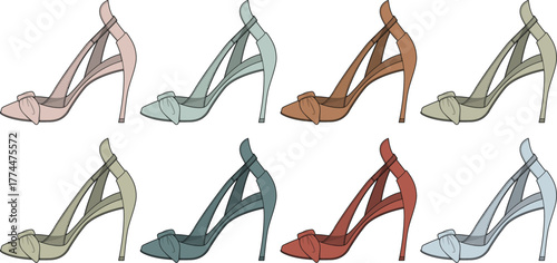 Elegant High Heel Shoes Collection in Various Colors Fashionable Footwear for Women