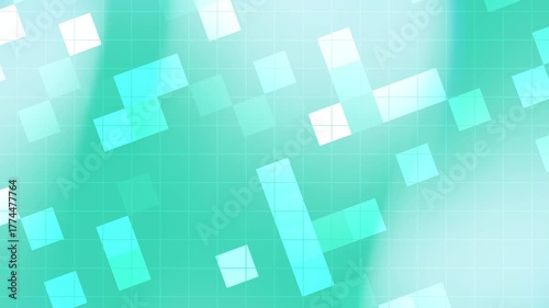 Green and light blue pixelated squares background for digital art designs, technology concepts, or abstract backgrounds in web design projects.