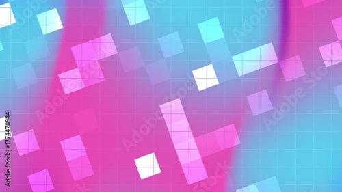 Abstract background with squares in pink and blue. Suitable for digital design projects, website backgrounds, and social media graphics.