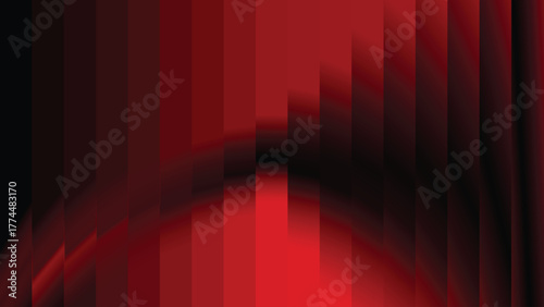 A dramatic abstract background with vertical red panels, deep shadows, and a mysterious blurred center.