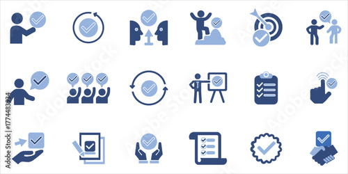 Basic RGBcheckmark icons set. check, accept, agree, complete, selected, approve and more. simple colored vector