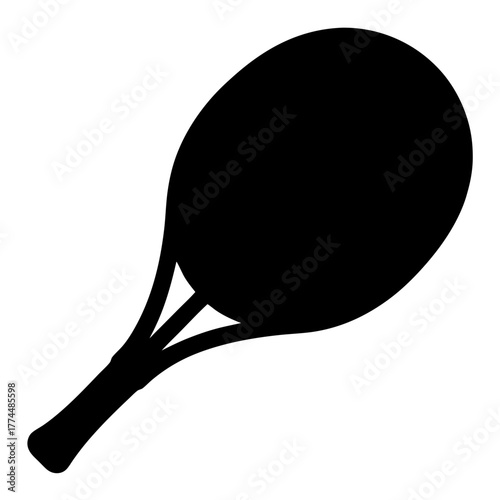Silhouette image of a tennis racket used for professional sporting events