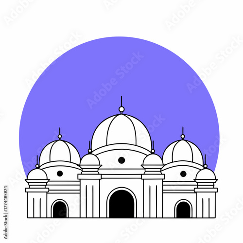 taj mahal vector illustration