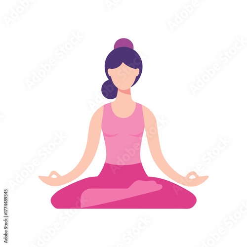 Meditation and Mindfulness A Woman in Lotus Position
