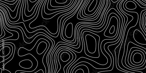 Topographic Background. Abstract wavy and curved lines background. Abstract geometric topographic contour map background Free Vector