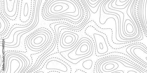 Topographic Background. Abstract wavy and curved lines background. Abstract geometric topographic contour map background Free Vector