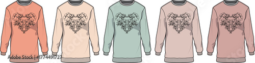 Variety of Pastel Sweaters A Fashion Collection Displaying Soft Colors and Intricate Designs