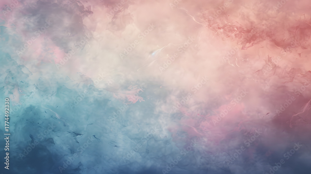 Fototapeta premium Soft Pastel Swirls of Pink Blue and White Smoke abstract
