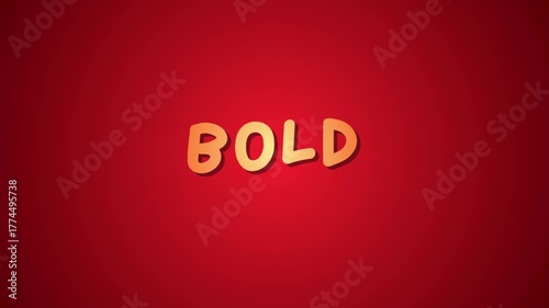 spicy food terms animated text video on red gradient background in yellow coloured text, food advertisement or promotional video, 