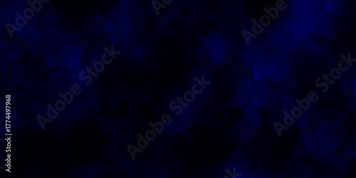 Blue dark grunge texture background of cement plaster wall with cracks, blue grunge background, Beautiful and soft cloudy light blue clouds watercolor background, Ancient blue wall surface textures,