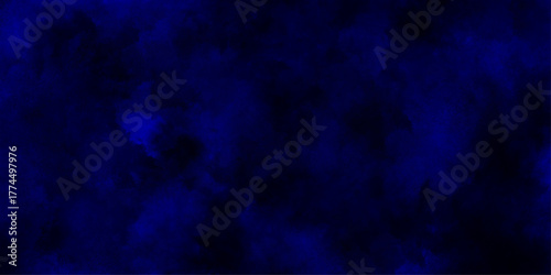 Blue dark grunge texture background of cement plaster wall with cracks, blue grunge background, Beautiful and soft cloudy light blue clouds watercolor background, Ancient blue wall surface textures,