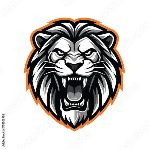 Futuristic cyborg arm with a clenched fist holding a symbol of electric power, a mascot design for technology or gaming