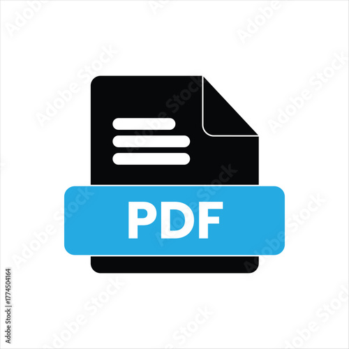PDF File Icon Simple, Clean Design for Documents and Digital Content