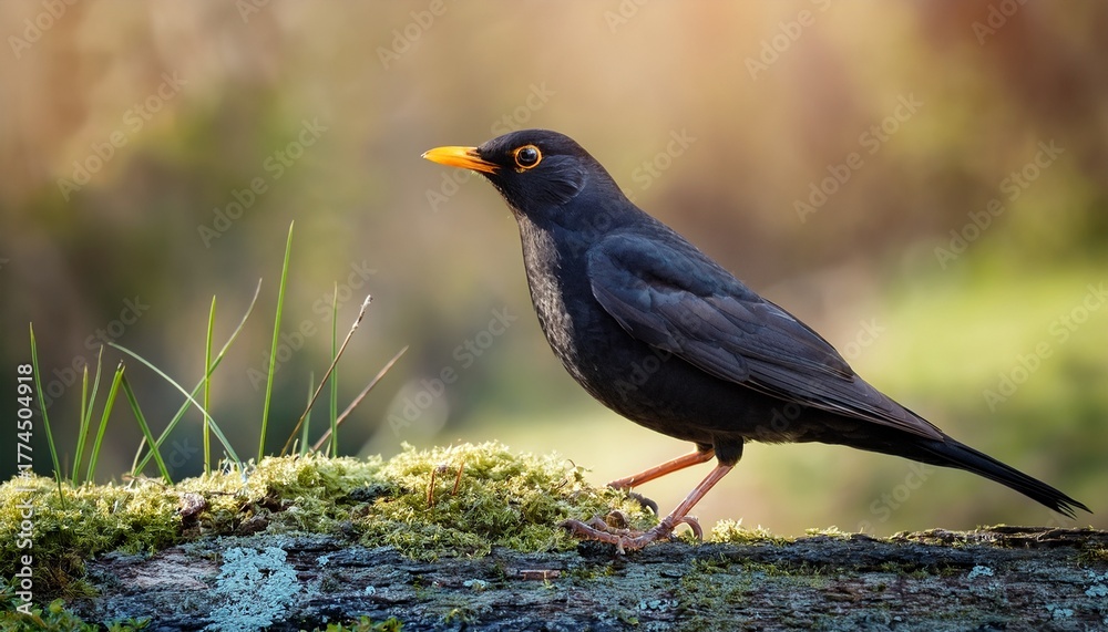 Fototapeta premium Turdus Merula Blackbird
